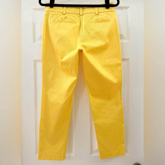 New York & Co 7th Avenue Suiting Collection Flat Front Zip Ankle Pants Yellow 4 - Picture 8 of 8